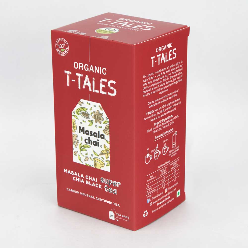 Masala Chai | - Single Estate Teas - USDA Organic - Organic T-Tales - 25 Tea Bag