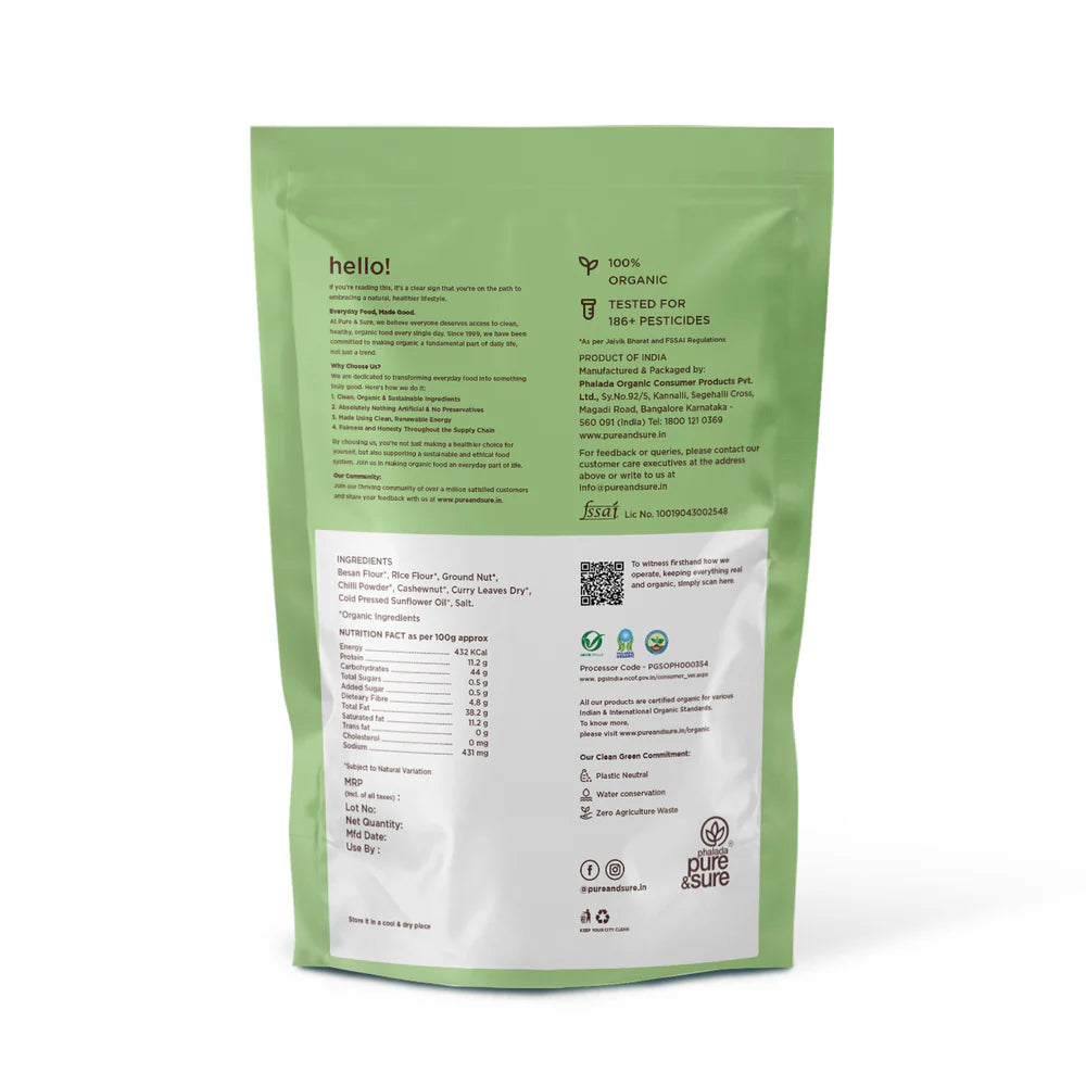 Masala Boondi - Organic - Pure And Sure – 200gm