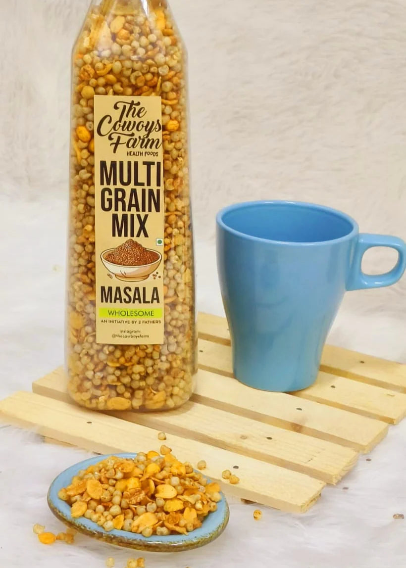 Multi Grain Mix | (Classic) – No Onion, No Garlic, No Flavor Enhancer, No Artificial Colors &amp; No Added Preservatives – Natural Ingredients – The Cow Boys Farm – 250gm