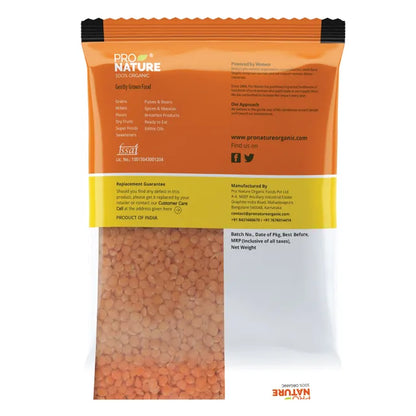 Masoor Malka - USDA Organic - Pro Nature - 500gm