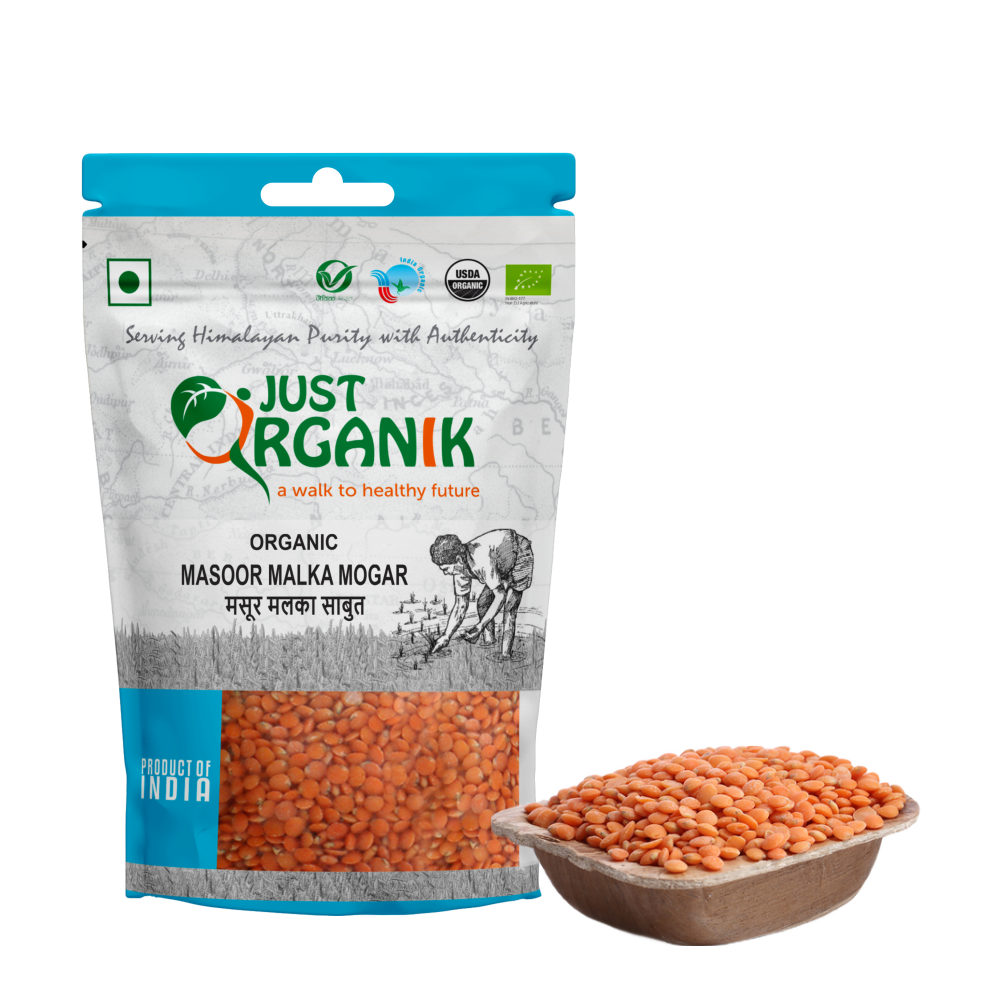 Masoor Malka Whole | USDA Organic - Just Organik – 500gm
