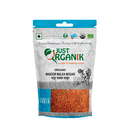 Masoor Malka Whole | USDA Organic - Just Organik – 500gm