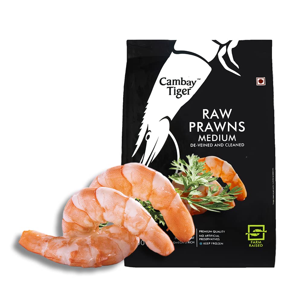 Medium Prawns - Antibiotics And Hormone Free – Cambay Tiger – 300gm