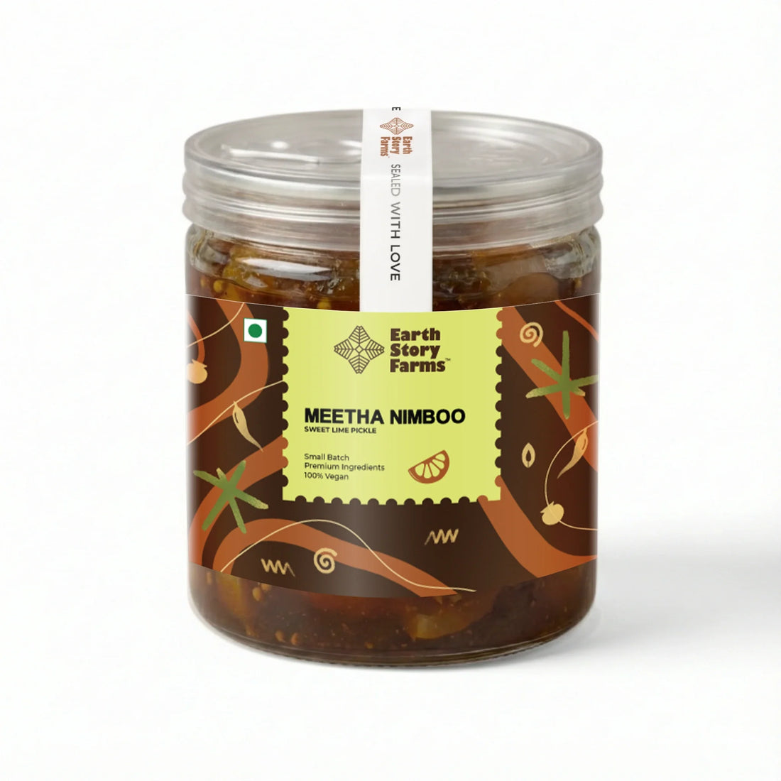 Sweet Pickle | Meetha Nimboo (Sweet Lime Pickle) - 100% Vegan - Preservative-Free - Earth Story Farms- 200gm