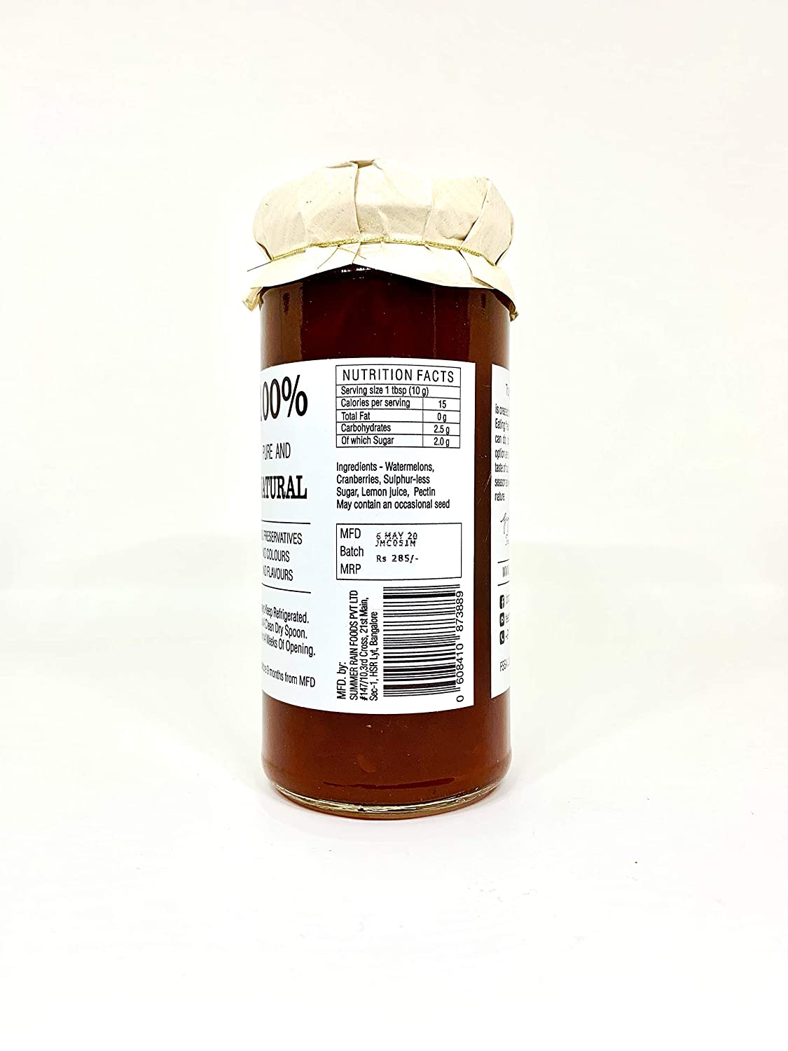 Melon &amp;amp; Cranberry Jam - Orchard Lane - 300gm