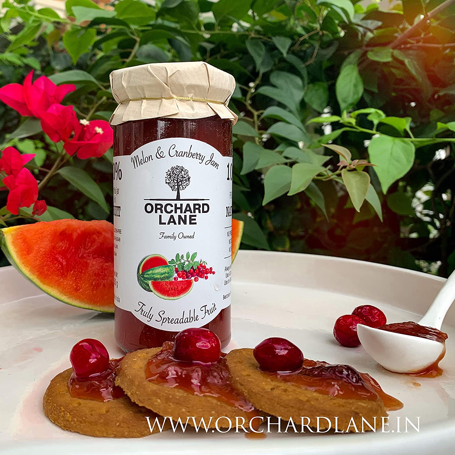 Melon &amp;amp; Cranberry Jam - Orchard Lane - 300gm