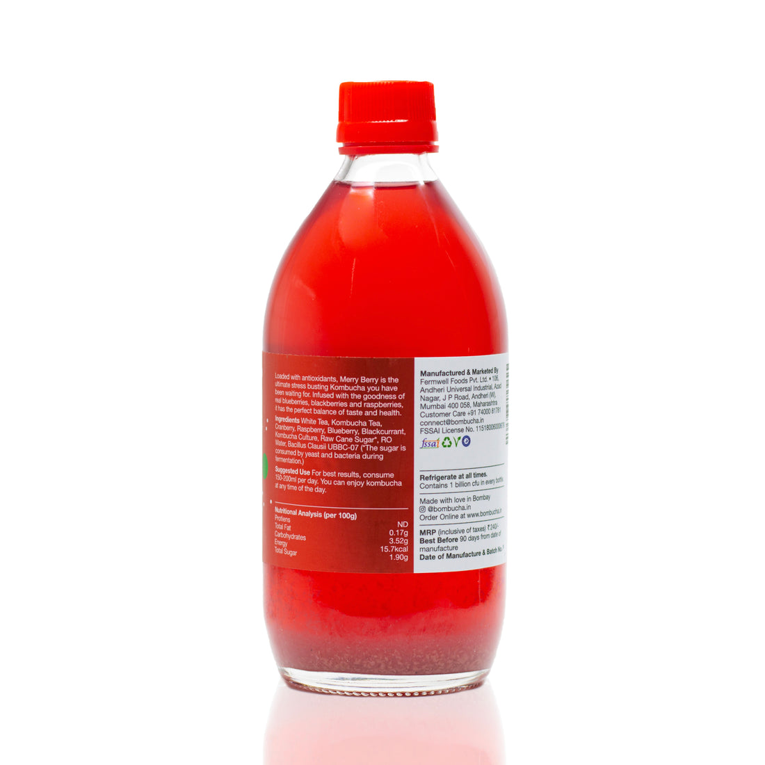 Merry Berry Kombucha - Bombucha - 500ml