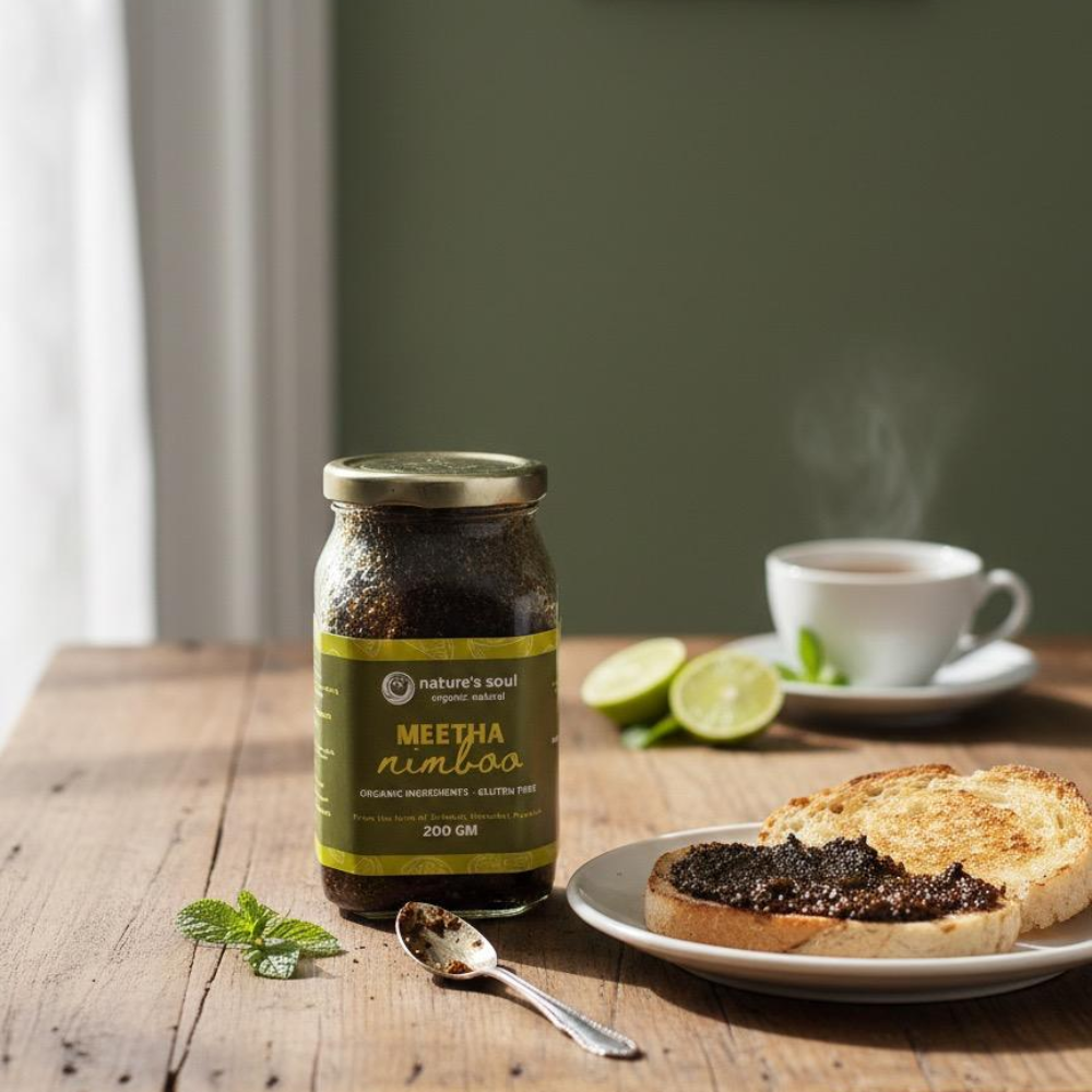 Pickle | Lemon Pickle - Meetha Nimboo - (Sirmaur, Himachal Pradesh) - Made With Organic Ingredients - Gluten Free - Nature&