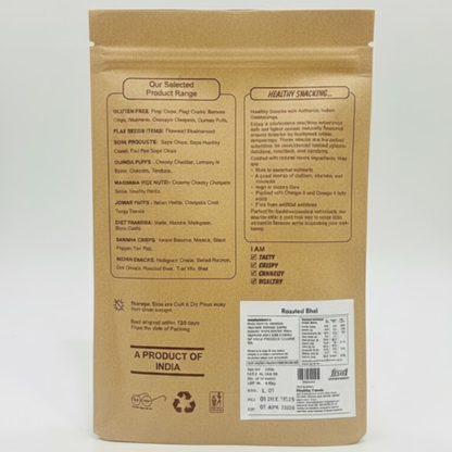 Roasted Bhel Gluten Free-Zero Cholesterol-No Preservative-No trans Fat- High Energy-Baked-Healthy Delicacy-240gm