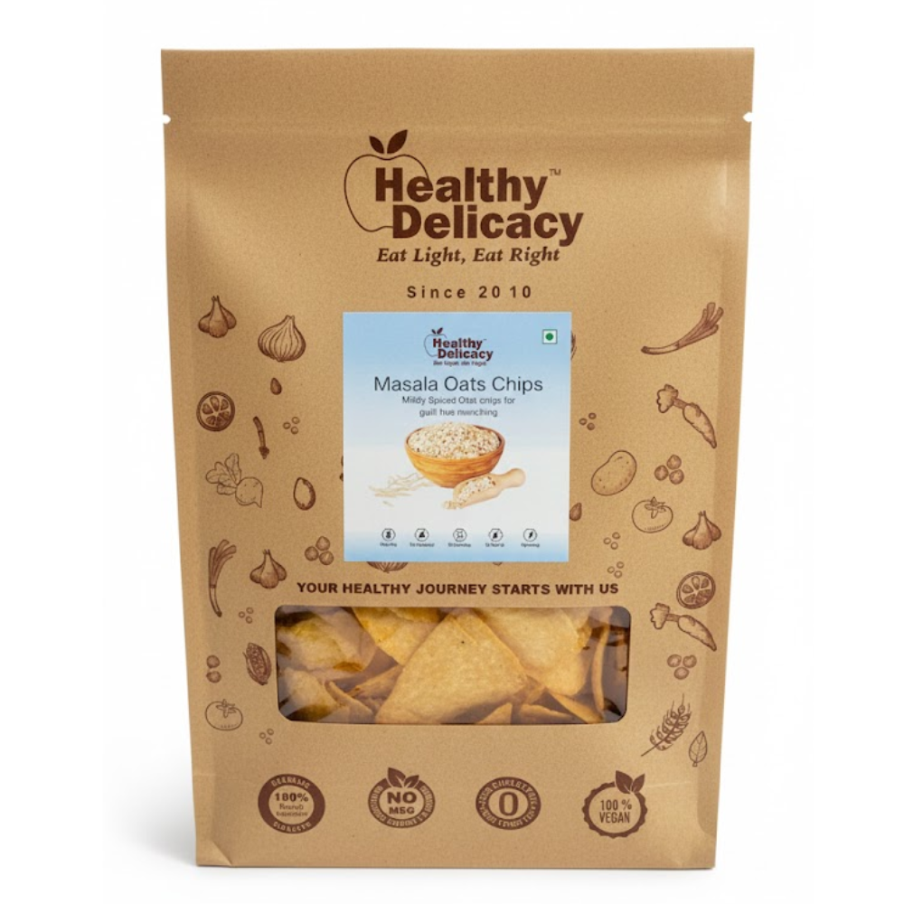 Masala Oats Chips- Mildly Spiced- Baked-Healthy Delicacy-210gm