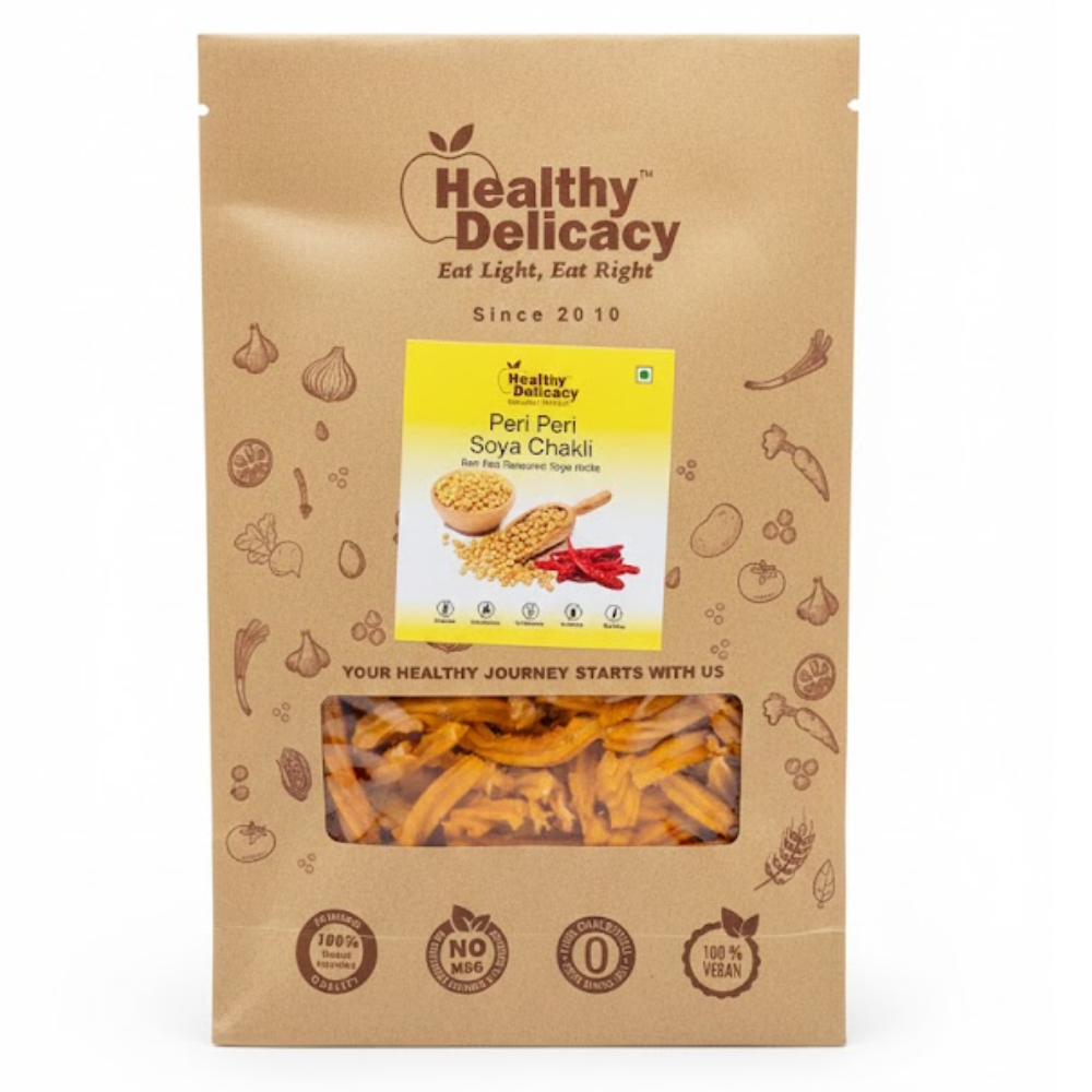 Peri Peri Soya Chakli Gluten Free- Zero Cholesterol-No Preservative-No Trans Fat- High Energy -Baked-Healthy Delicacy-240gm