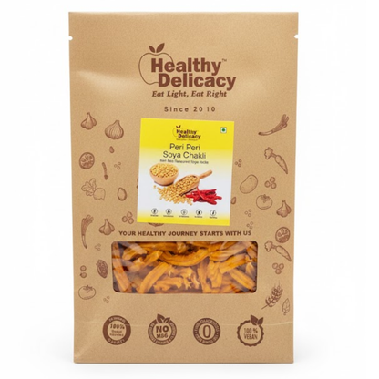 Peri Peri Soya Chakli Gluten Free- Zero Cholesterol-No Preservative-No Trans Fat- High Energy -Baked-Healthy Delicacy-240gm