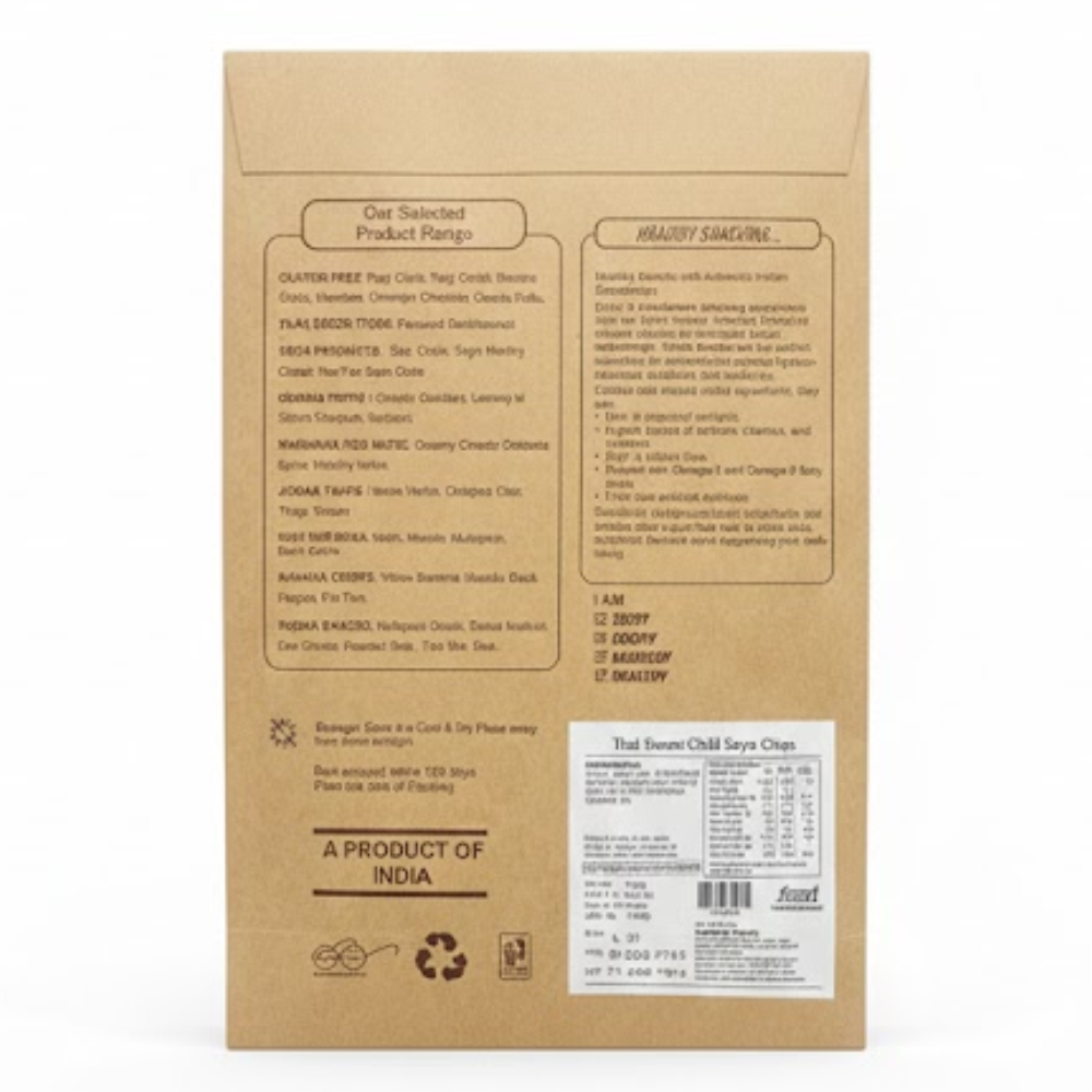 Chip | Thai Sweet Chilli Soya Chips- Zero Cholesterol-No Preservative-No Trans Fat- High Energy -Baked-Healthy Delicacy-210gm