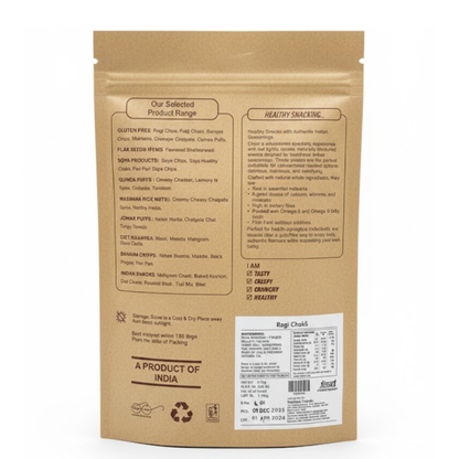 Ragi Chakli- Gluten Free-Zero Cholesterol-No Preservative-No Trans Fat- High Energy -100% Vegan-Baked-Healthy Delicacy-210gm