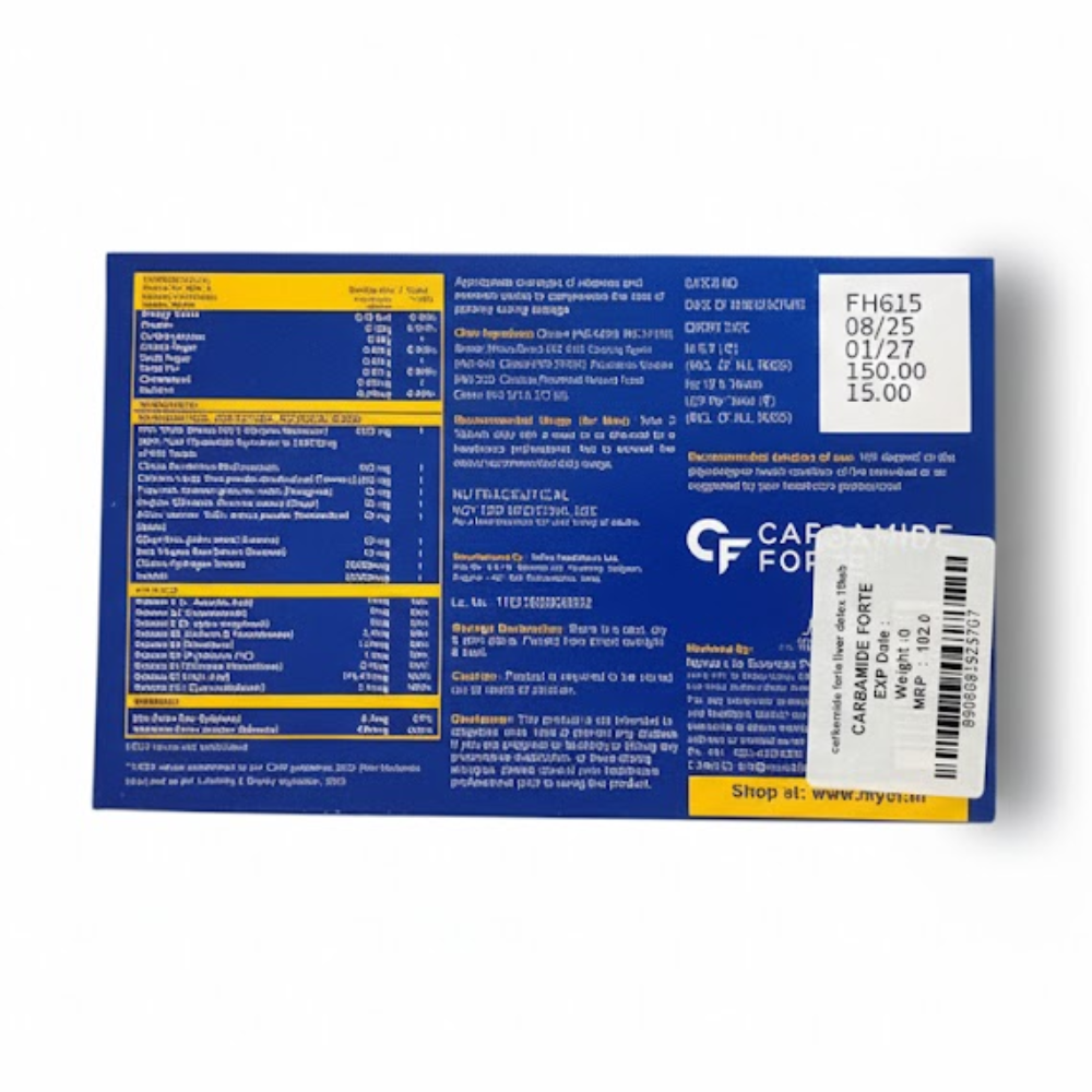 Detox | Liver Detox Milk Thistle Expract-800mg Multivatamin-Minerals-Herbs-Supports Liver Health &amp; Digestion Carbamide Forte-10 Tablets