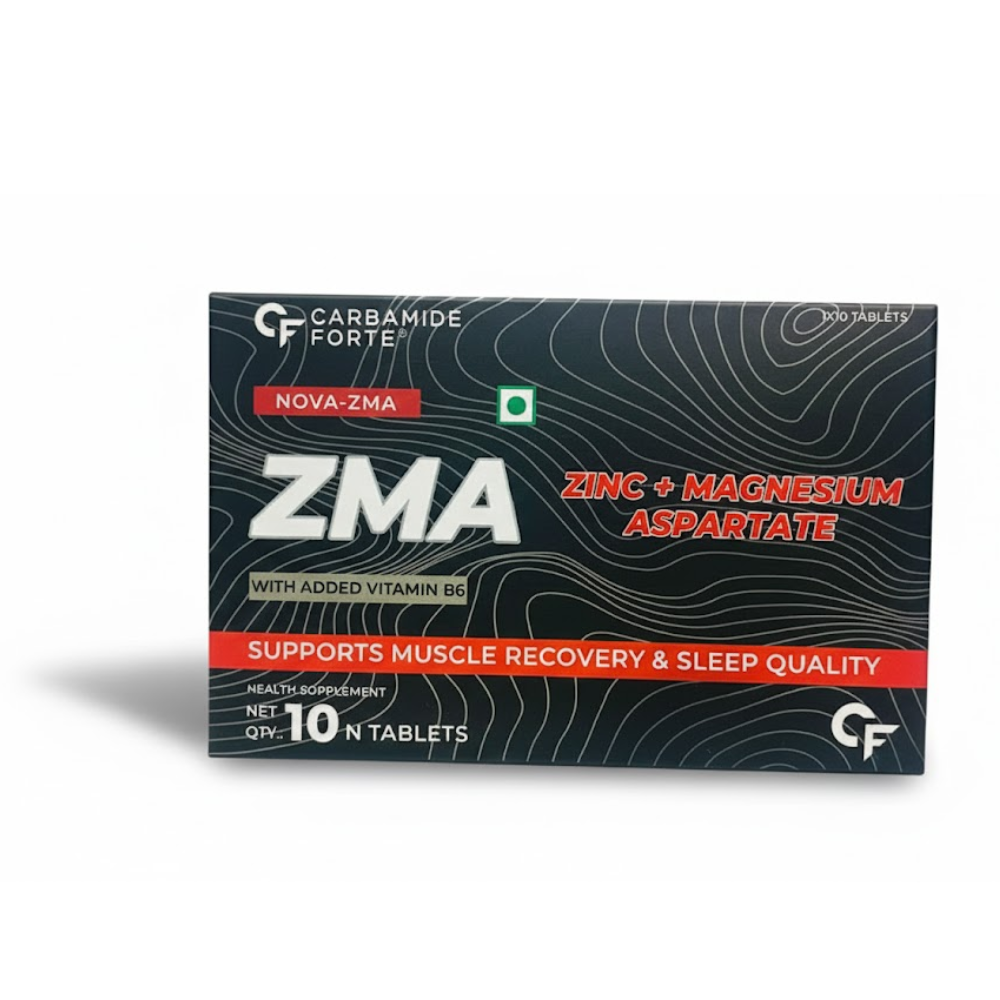 ZMA | Zinc, Magnesium Aspartate &amp; With Added Vitamin B6 Supports Muscle Recovery &amp; Sleep Quality Carbamide Forte-10 Tablets