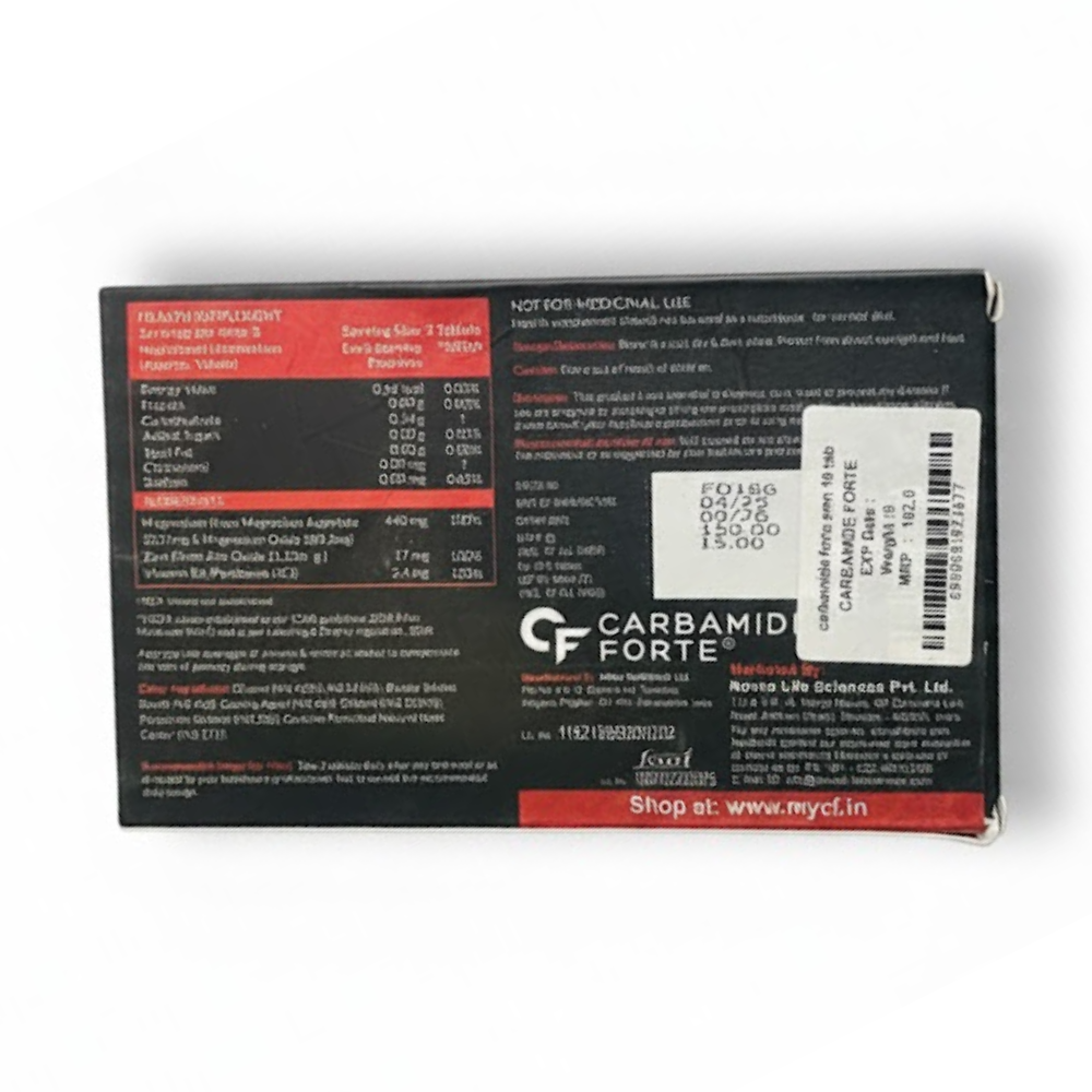 ZMA | Zinc, Magnesium Aspartate &amp; With Added Vitamin B6 Supports Muscle Recovery &amp; Sleep Quality Carbamide Forte-10 Tablets