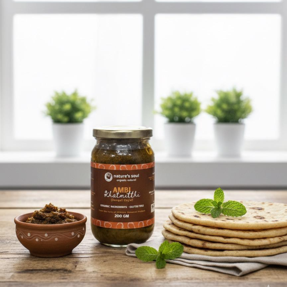 Pickle | Mango Pickle - Ambi Khatmitthi Benagal Style (Sirmaur, Himachal Pradesh) - Made With Organic Ingredients - Gluten Free - Nature&