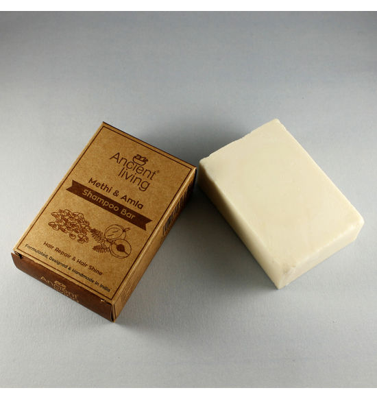 Shampoo Bar | Methi &amp; Amla Shampoo Bar – Ancient living - 100gm