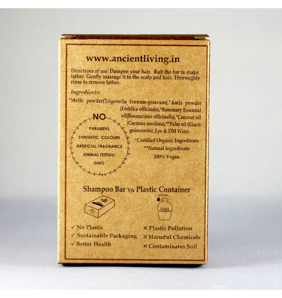 Shampoo Bar | Methi &amp; Amla Shampoo Bar – Ancient living - 100gm