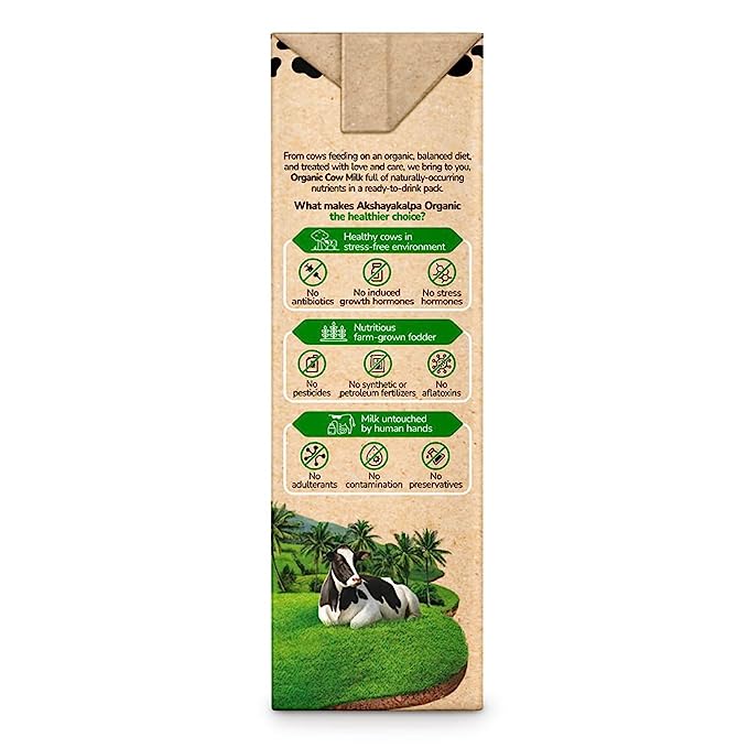 Cow Milk | Certified Organic – Antibiotic Free – No Adulterants, Preservatives &amp;amp; No Stress Hormone – Akshayakalpa – 200ml