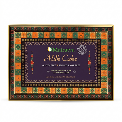 Milk Cake -Gluten Free - Made From 100% Natural Ingredients - No Preservatives &amp; Refined Sugar Free -Matratva- 500gm