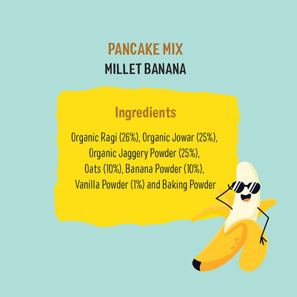 Millet Pancake | Millet Banana Pancake (With Vanilla) - Made With Jaggery - Sprouted Nutrition - Certified Organic – Timios – 150gm