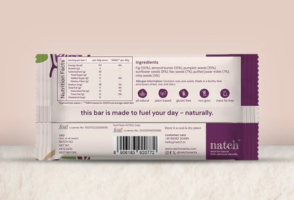 Millet Bar | Superseed – Naturally Sweetened - No Saturated Fat, No Trans, No Cholesterol–  natch - 40gm