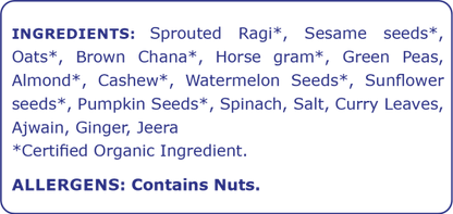 Millet Health Mix | (With Sesame Seeds) - For Baby Food - USDA Organic - No Chemical, Additives &amp; No Sugar - Tummy Friendly Foods - 100gm
