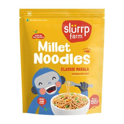 Noodles | Millet Noodles (Classic Masala) - No Refined Sugar, No Maida &amp;amp; Not Fried -  Slurrp Farm – 192gm