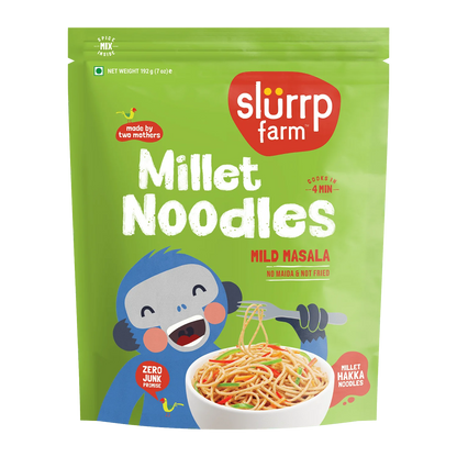 Noodles | Millet Noodles (Mild Masala) - No Refined Sugar, No Maida &amp;amp; Not Fried -  Slurrp Farm – 192gm