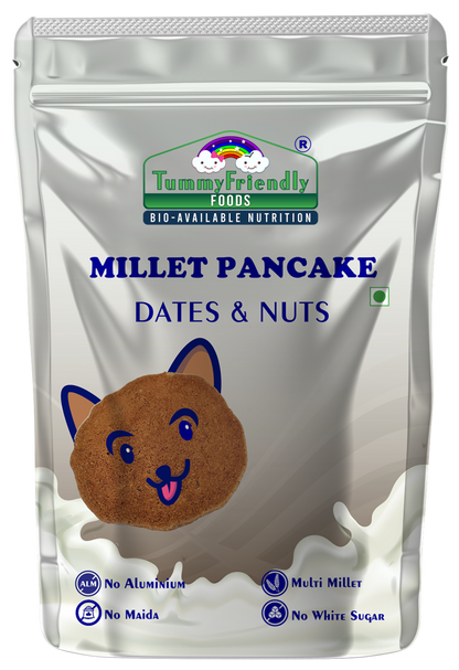 Millet Pancake | (Dates And Nuts) - Aluminium Free, No Maida, &amp;amp; No Added White Sugar - Tummy Friendly - 150gm