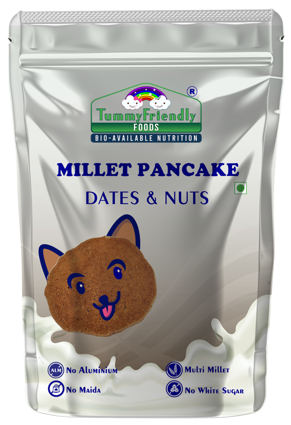 Millet Pancake | (Dates &amp;amp; Nuts) - For Baby Food - USDA Organic - No Aluminium , Maida &amp;amp; No White Sugar - Tummy Friendly Foods - 150gm