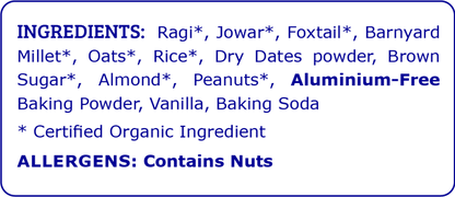 Millet Pancake | (Dates And Nuts) - Aluminium Free, No Maida, &amp;amp; No Added White Sugar - Tummy Friendly - 150gm