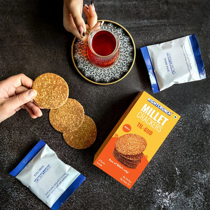 Millet Cracker - Til Gud - 100% Millet Based Snack - Baked - Gluten Free - Right Crunch - 100gm