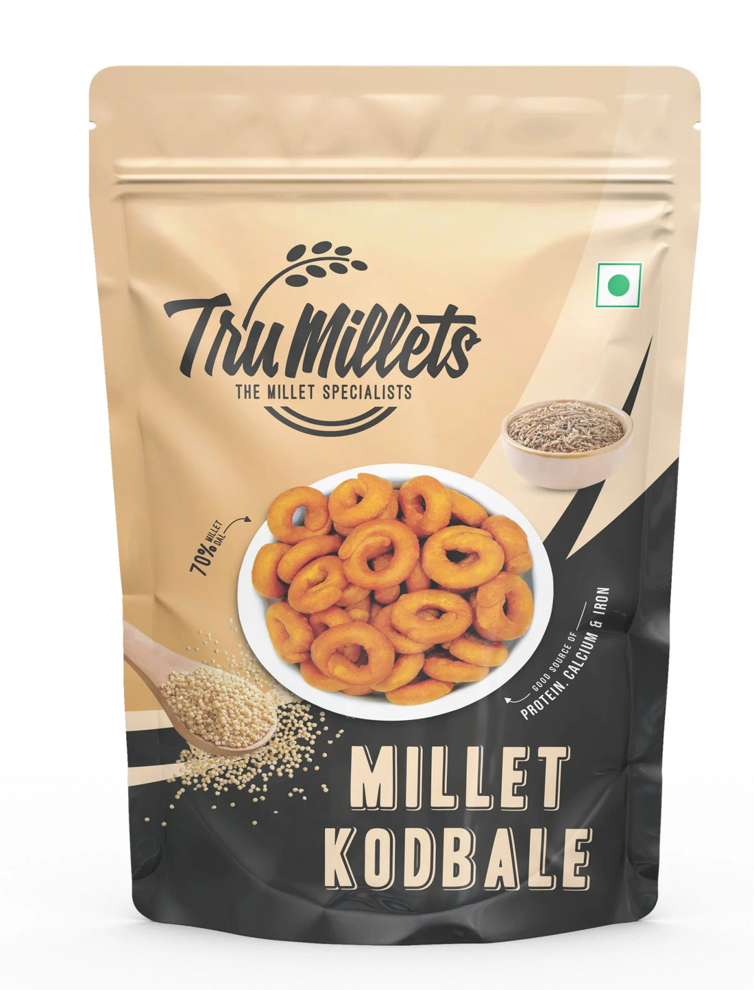 Kodbale | Millet Kodbale - 70% Millet Dal - High In Protein, Calcium & Iron - Trumillets - 125gm