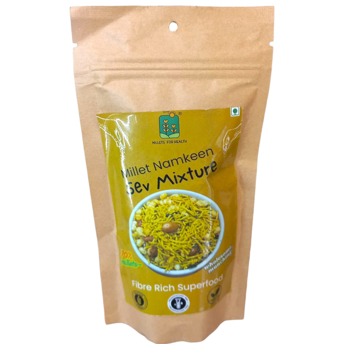 Namkeen | Millet Namkeen (Sev Mixture) - Roasted Superfood - 100% Natural - 70% Millet - Gluten Free &amp; No Added Preservatives - Millet For Health - 90gm