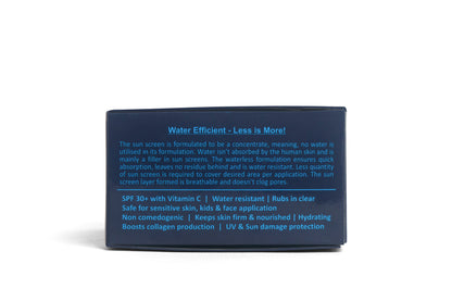 Mineral Sunscreen - SPF 30+ with Vitamin C – Vegan &amp;amp; Cruelty Free - Rustic Art – 30gm