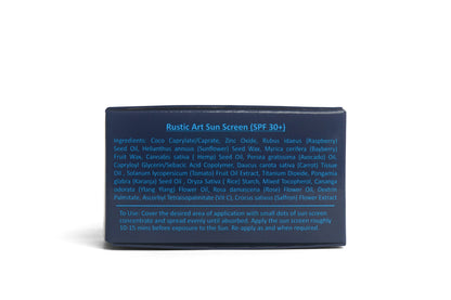Mineral Sunscreen - SPF 30+ with Vitamin C – Vegan &amp;amp; Cruelty Free - Rustic Art – 30gm