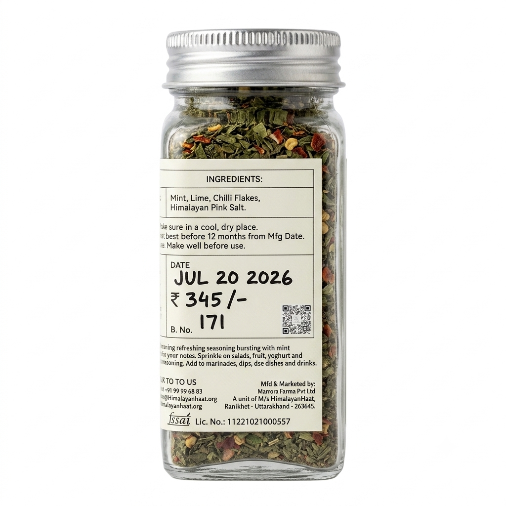 Salt | Mint Lime - Seasoning Salt-Single Origin Herbs and Spices-No Preservatives &amp; Additives – Himalayan Haat – 55gm