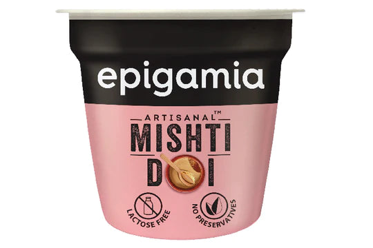 Mishti Doi | (Made With Cow’s Milk) - Artisanal - Gut Friendly, Lactose Free &amp;amp; No Preservatives - Epigamia - 85gm