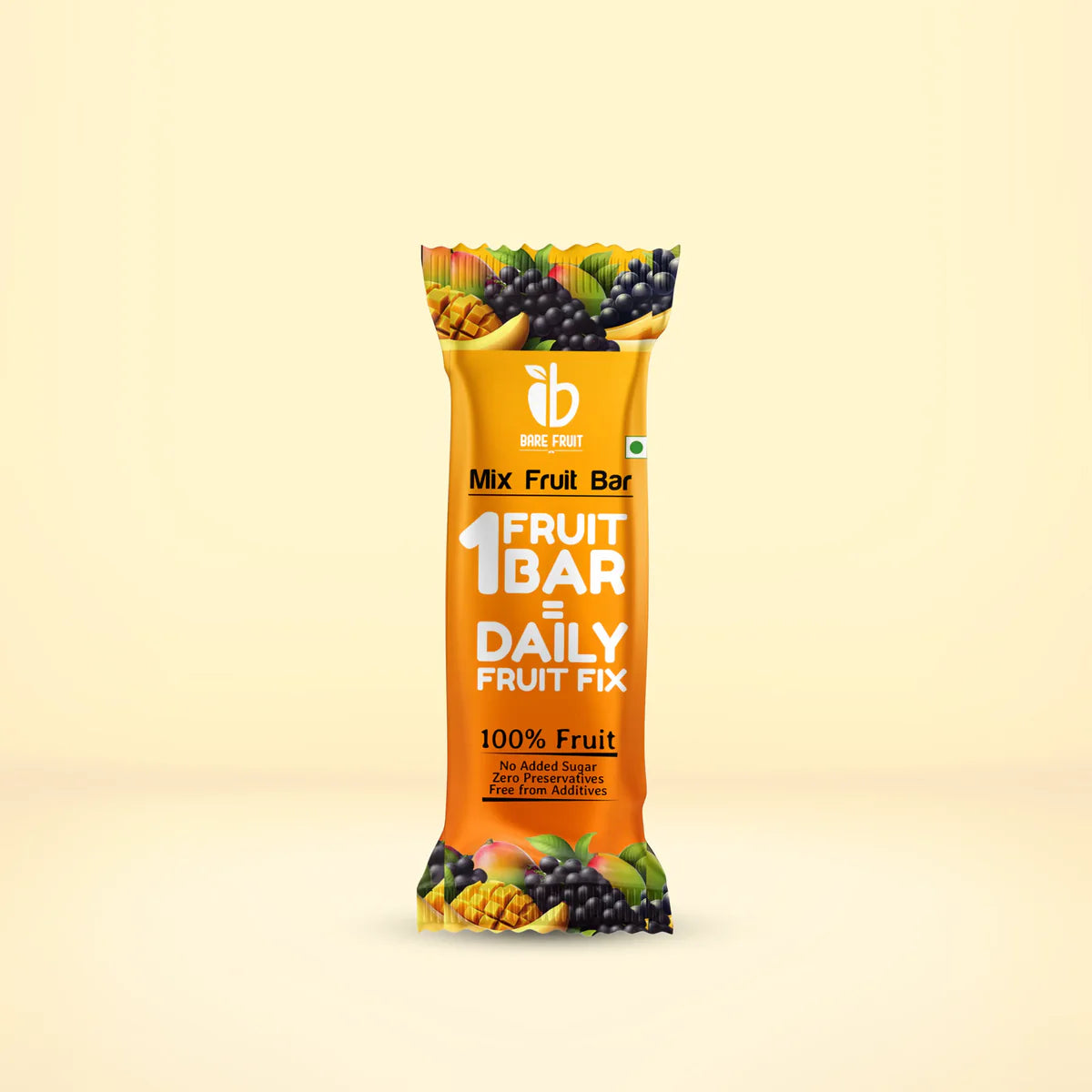 Bar | Mango (Mix Fruit Bar )- Solar-Dried Fruits -Gluten-Free, 100% Real Ingredients -  No Added Sugar, &amp;amp; No Added Preservatives - Bare Fruit -150gm (pack of 6)