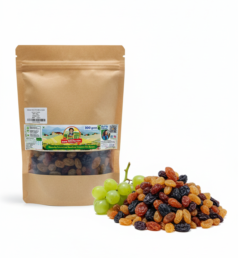Raisins | Premium Mix Raisins- Naturally-Farmed, Naturally Sun Dried, Naturally Tasty - 100% Natural, No Chemical Treatment - Umrani Farms - 300gm