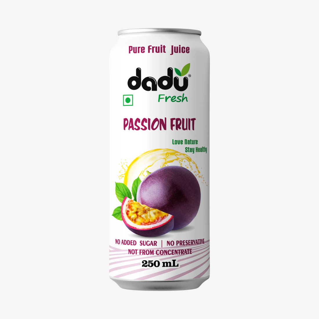 Juice | Passion Fruit Juice - No Added Sugar, No Preservatives & No Concentrate - Dadu Fresh - 250ml