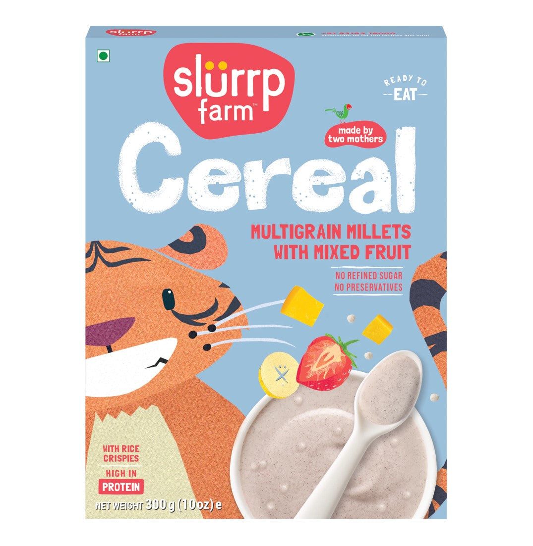Mixed Fruit Rice Crispies Cereal – No Refined Sugar &amp;amp; No Maida – Slurrp Farm – 300gm