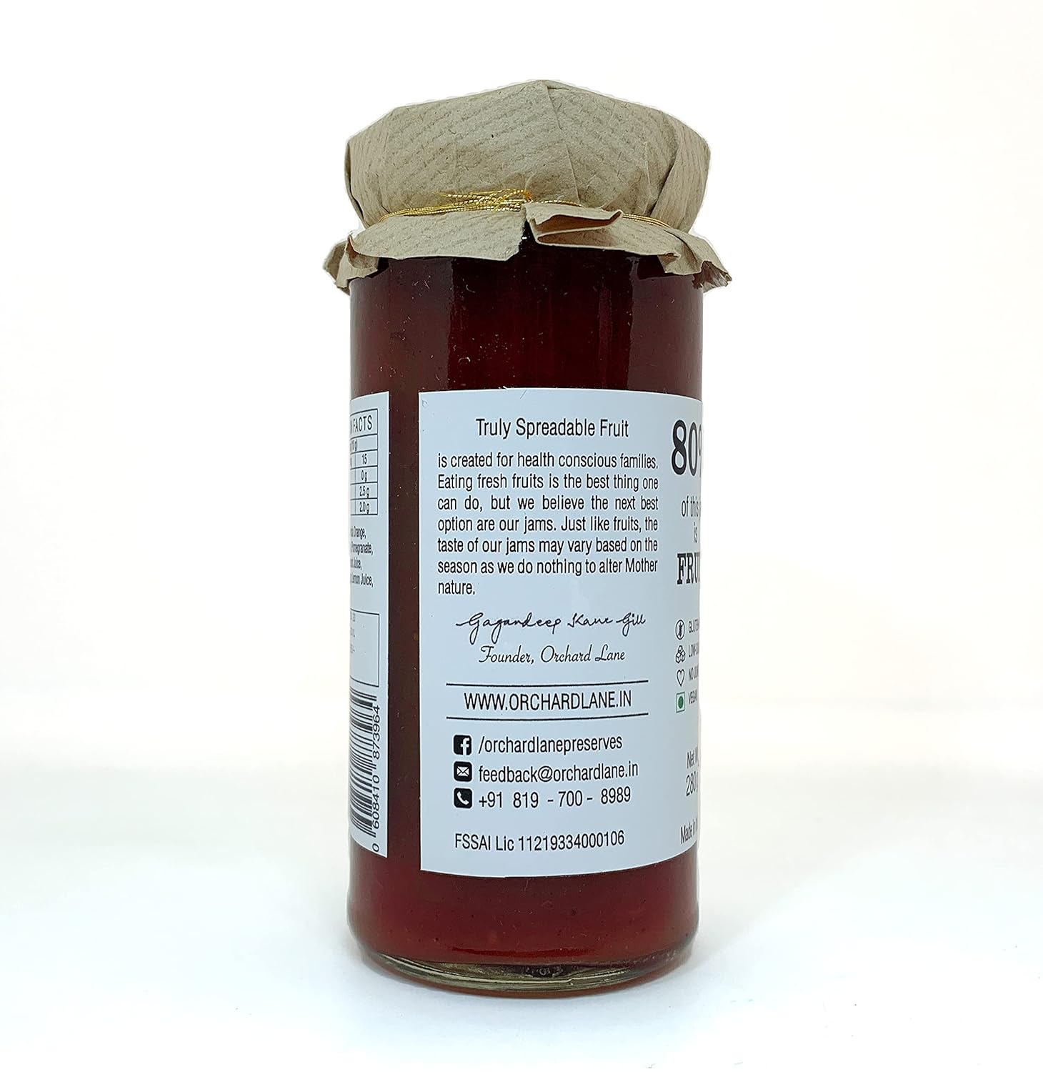 Mixed fruit jam - Orchard Lane - 300gm