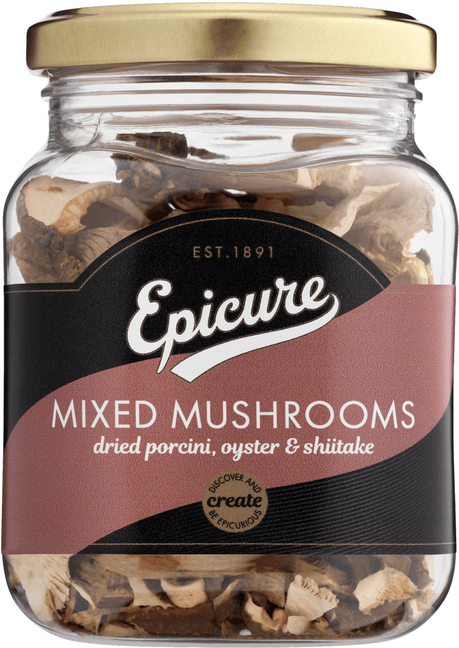 Mushrooms | Mixed Mushrooms Dried Porcini, Oyster & Shiitake - Epicure - 25gm