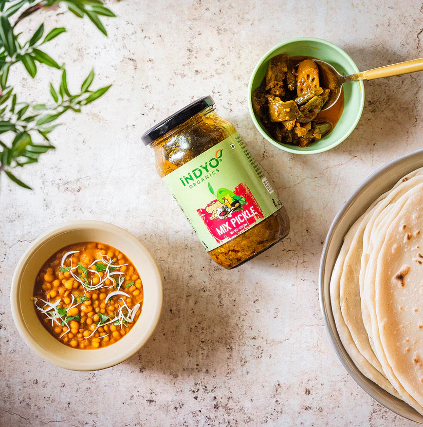 Pickle | Mix - Certified Organic – Sun Dried – Cold Pressed Oil & Preservatives Free – Indyo Organic – 400gm