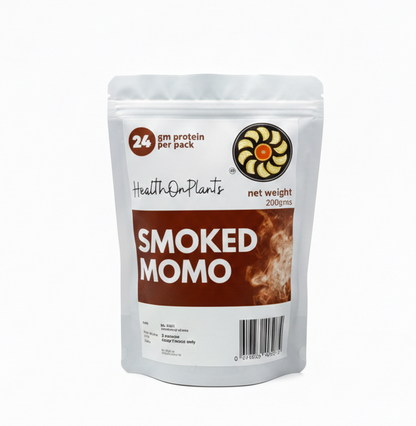 Momo | Smoked Momo –24gm protein per Pack- 100%  Plant Based -Delightful Snack &amp; Frozen Tandoori Momo - No Added Preservatives &amp;amp; No Additives – Health on Plants – 200gm
