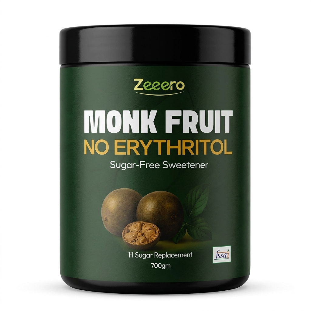 Monk Fruit Sweetener without Erythritol - Sugar Free Sweetener -Monk Fruit powder  - No Added Preservatives, No Artificial sweeteners  -Zeeero - 700gm